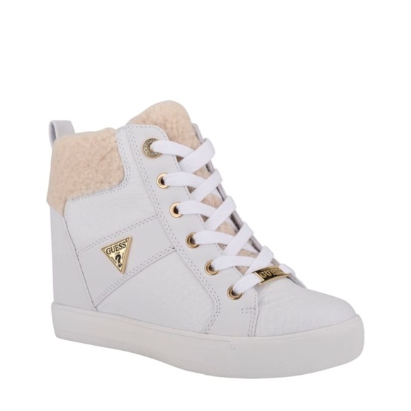 New GUESS Della Hidden Wedges Sneakers SZ 7 - Picture 1 of 3